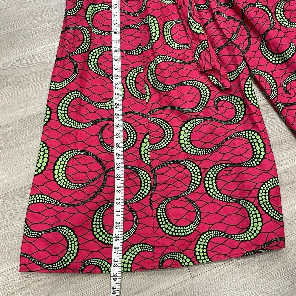Womens Palazzo Pants Boho Wide Leg Colorful African Ankara Print Oversized OS